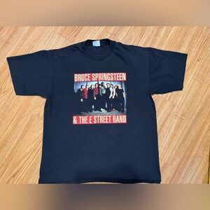 Vintage Bruce Springsteen T Shirt Men Large Black 90s Single Stitch XL